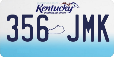 KY license plate 356JMK
