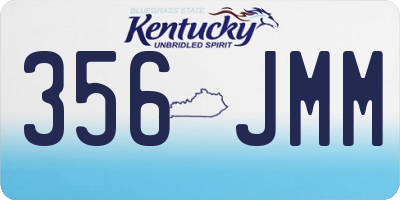 KY license plate 356JMM