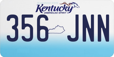 KY license plate 356JNN