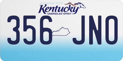 KY license plate 356JNO