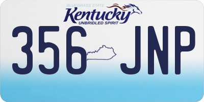 KY license plate 356JNP
