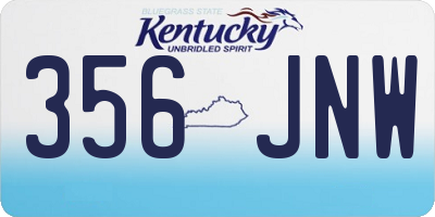 KY license plate 356JNW