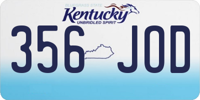 KY license plate 356JOD
