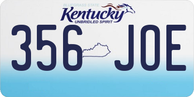 KY license plate 356JOE