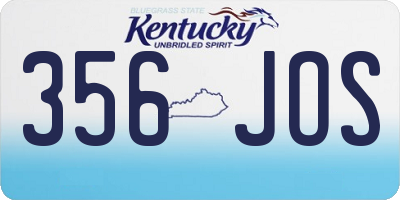 KY license plate 356JOS