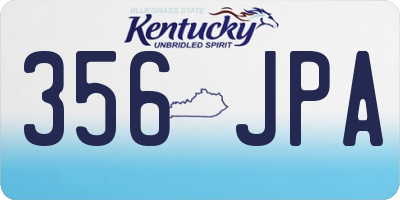 KY license plate 356JPA