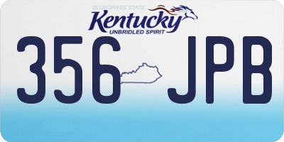KY license plate 356JPB