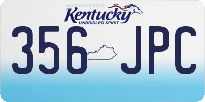KY license plate 356JPC