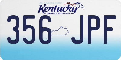 KY license plate 356JPF