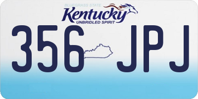 KY license plate 356JPJ