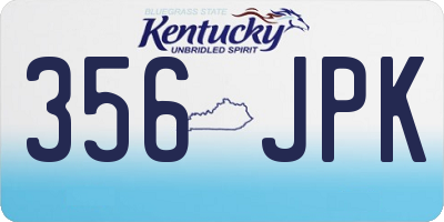 KY license plate 356JPK