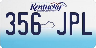 KY license plate 356JPL