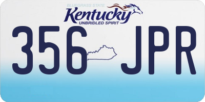 KY license plate 356JPR