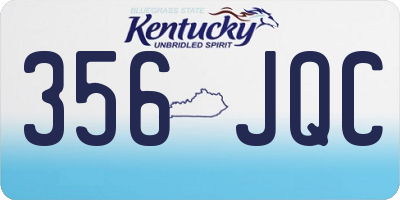 KY license plate 356JQC