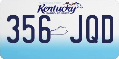 KY license plate 356JQD