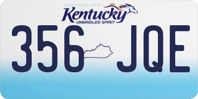 KY license plate 356JQE