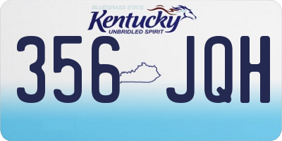KY license plate 356JQH