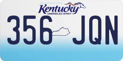 KY license plate 356JQN