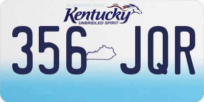 KY license plate 356JQR