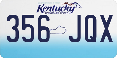 KY license plate 356JQX