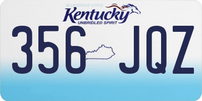 KY license plate 356JQZ