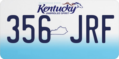 KY license plate 356JRF
