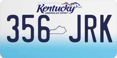 KY license plate 356JRK