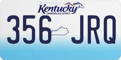 KY license plate 356JRQ