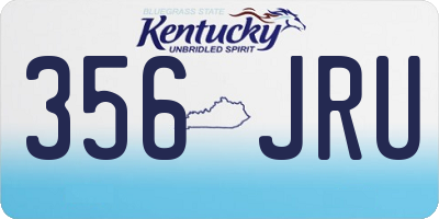 KY license plate 356JRU