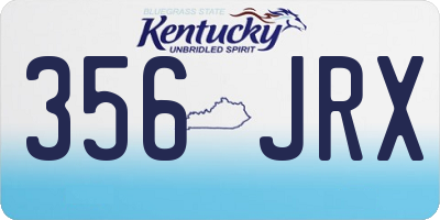 KY license plate 356JRX