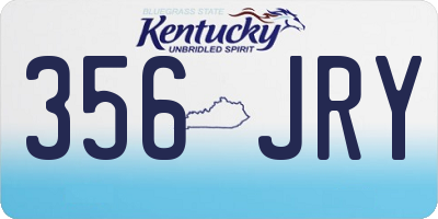 KY license plate 356JRY