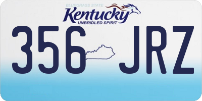 KY license plate 356JRZ