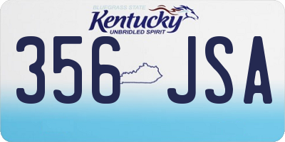 KY license plate 356JSA