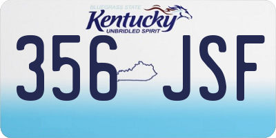 KY license plate 356JSF
