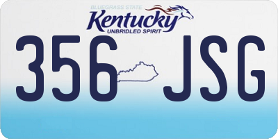 KY license plate 356JSG