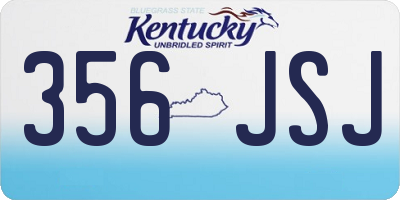 KY license plate 356JSJ