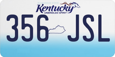 KY license plate 356JSL