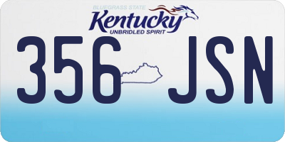 KY license plate 356JSN