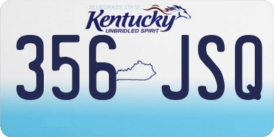 KY license plate 356JSQ