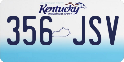 KY license plate 356JSV