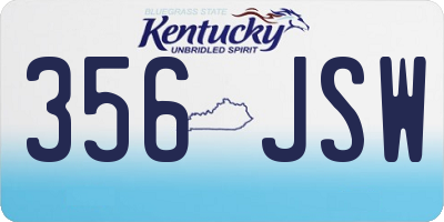 KY license plate 356JSW