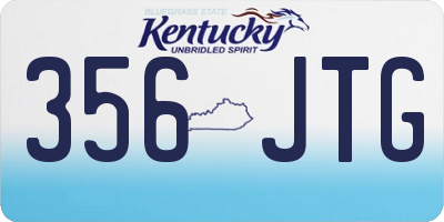 KY license plate 356JTG
