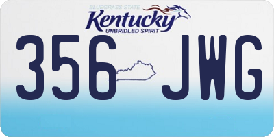 KY license plate 356JWG