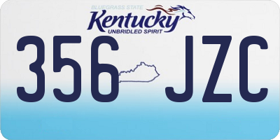 KY license plate 356JZC