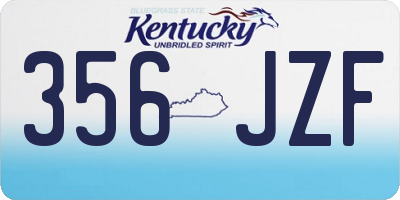 KY license plate 356JZF