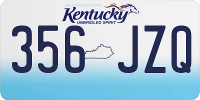 KY license plate 356JZQ