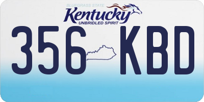 KY license plate 356KBD