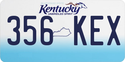 KY license plate 356KEX