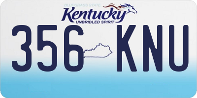 KY license plate 356KNU