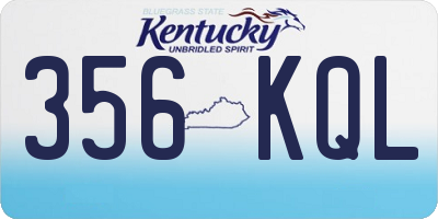KY license plate 356KQL